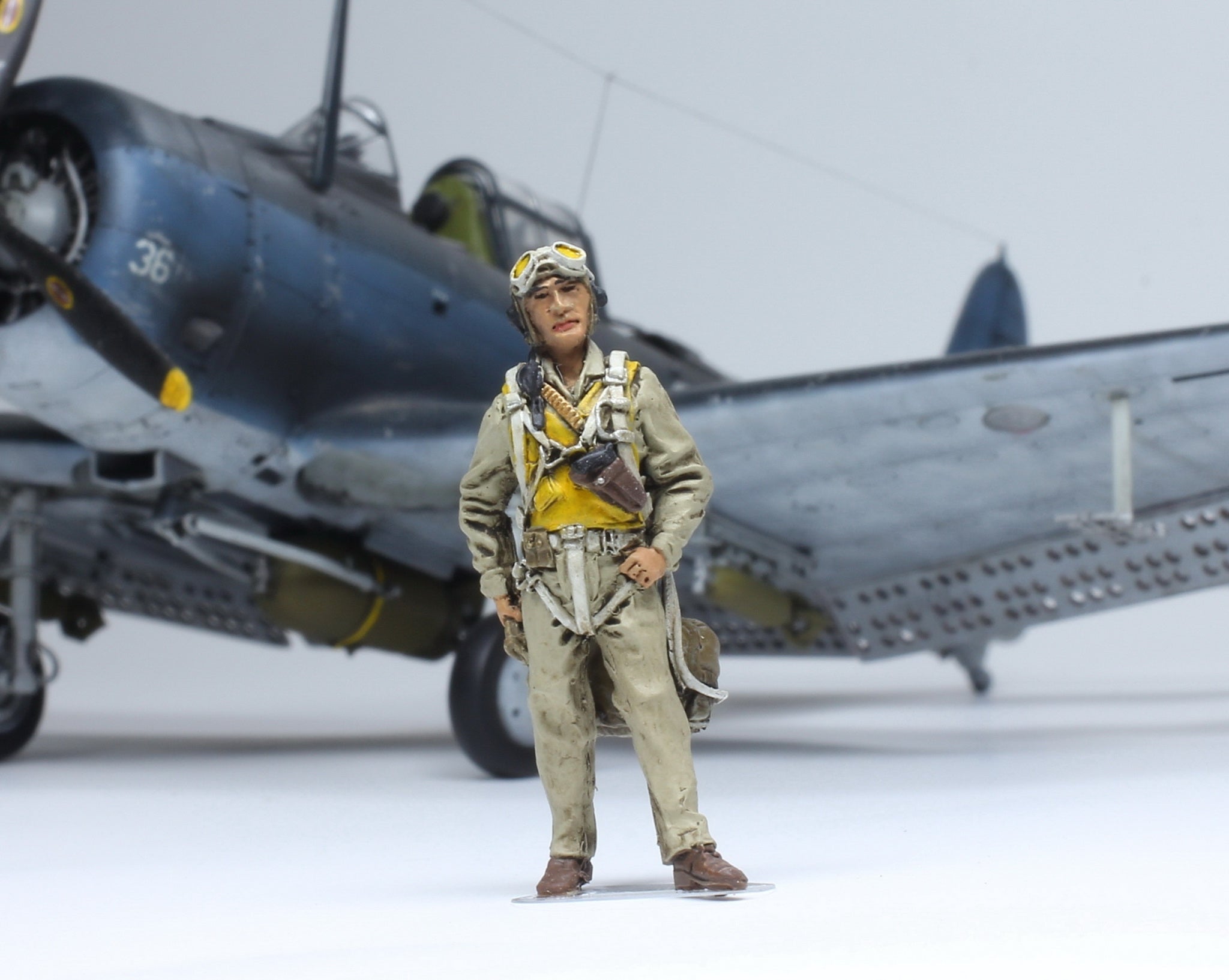 US Navy Pilots (01 figure), 1/48 Scaled Ratio, World War II