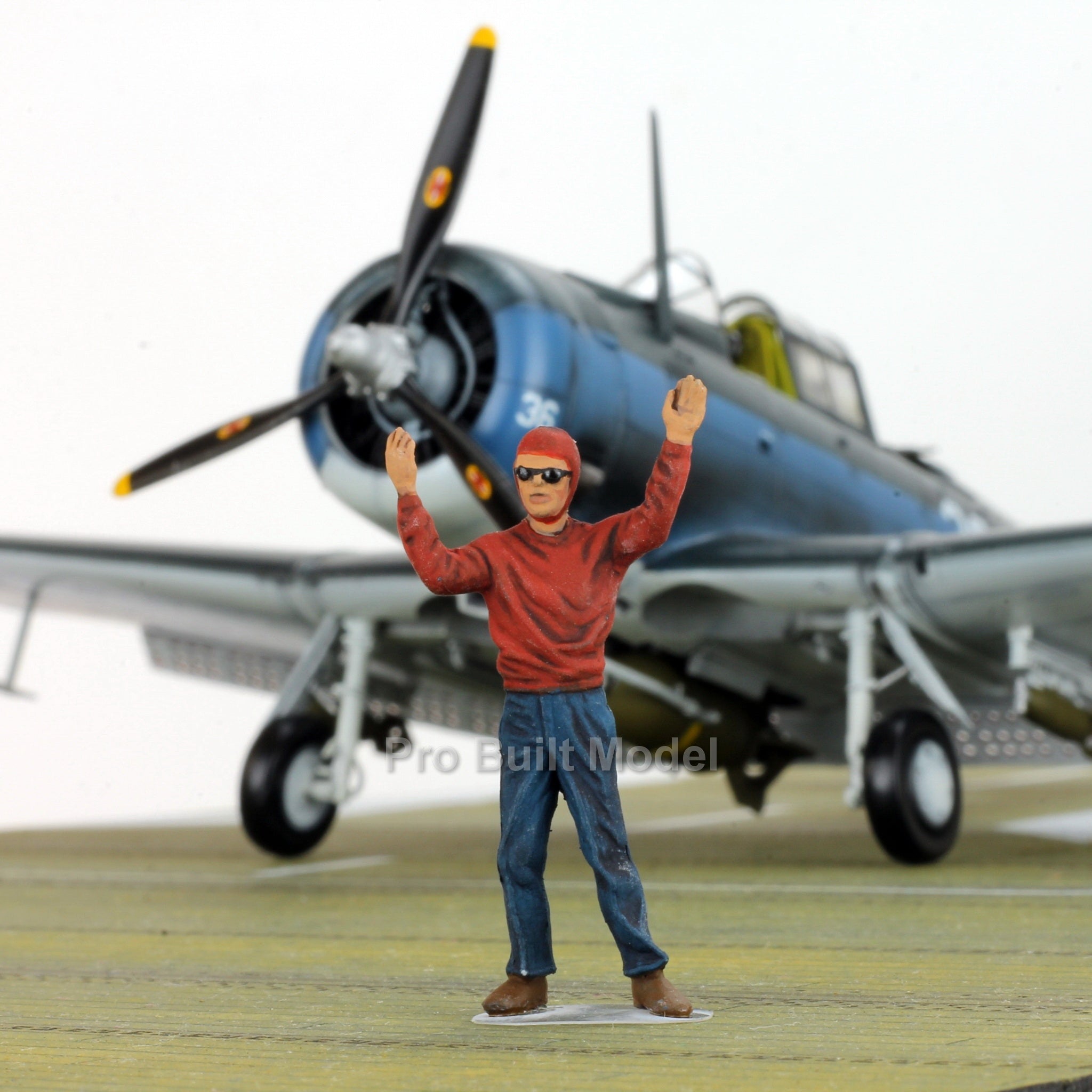1:48 US Navy Deck Crew Figure WWII – Hand Painted Signalman – ProBuiltModel