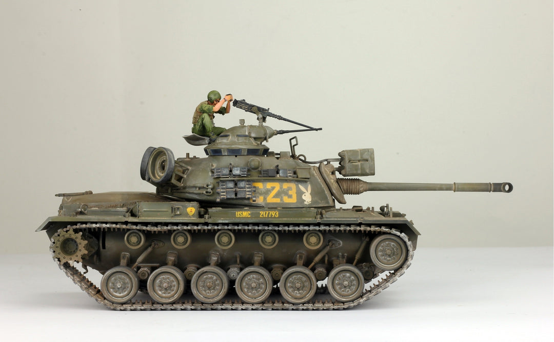 US Army M48A3 Patton /w 02 Crews, 1:35 ProBuilt Model, Vietnam war