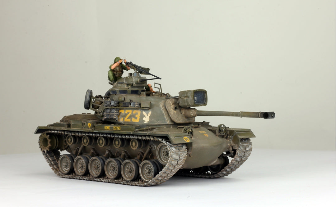 US Army M48A3 Patton /w 02 Crews, 1:35 ProBuilt Model, Vietnam war