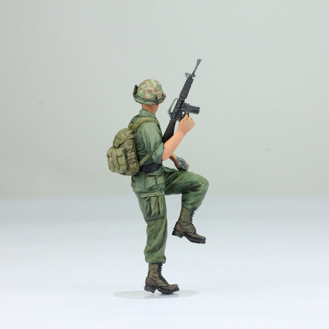 Figurines 1:72 Résine – Soldats Américains Guerre Du Vietnam – Scène De Combat