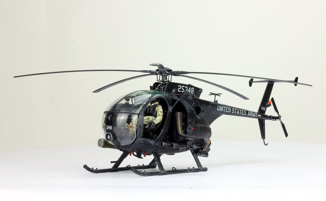 PreBuilt AH-6J Little Bird Nightstalkers /w 02 Pilots Scaled