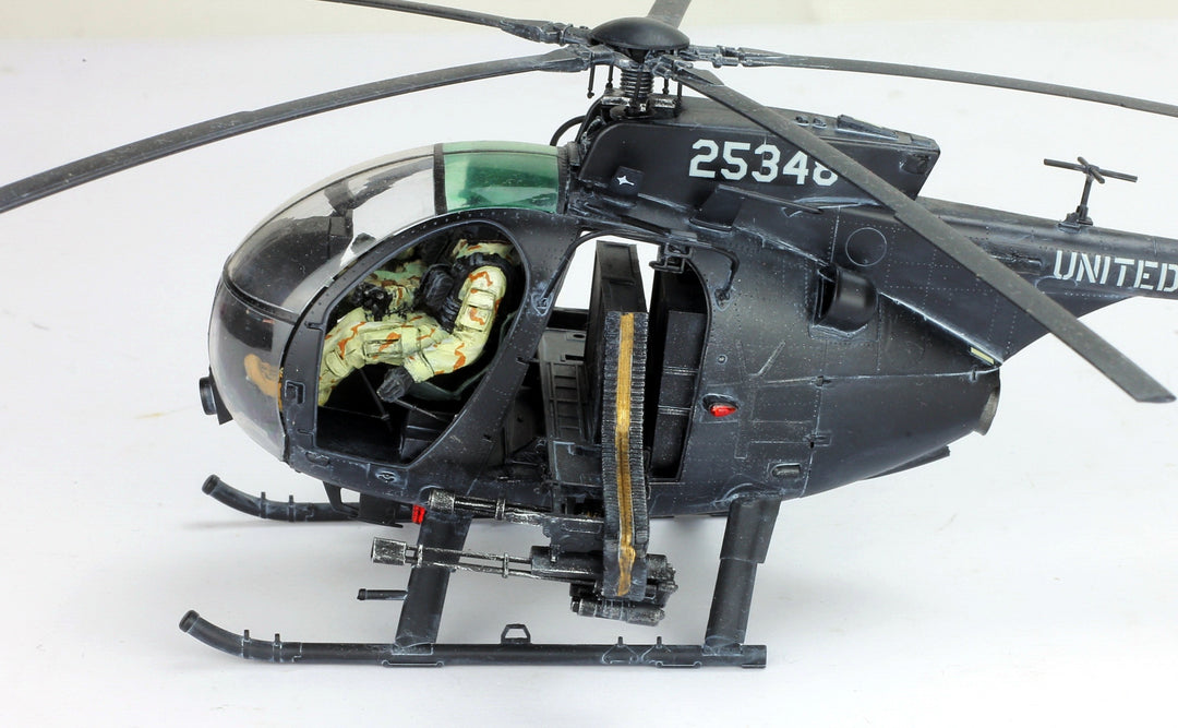 PreBuilt AH-6J Little Bird Nightstalkers /w 02 Pilots Scaled
