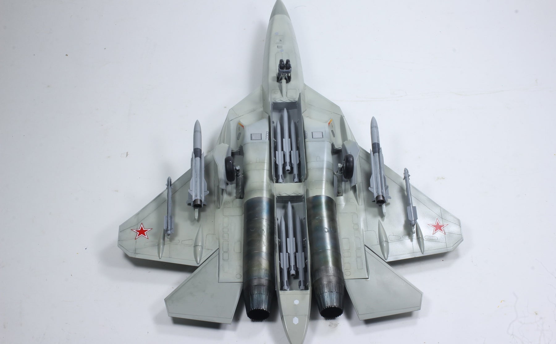 1 48. Russian Su Models Model Kit Russian SU-57 Felon - 1/48 Scaled Ratio - Made by Zvezda - Built by Pr ...