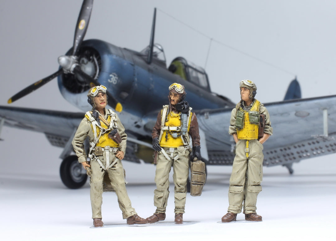 ProPainted US Navy Pilots (03 figures), 1/48 Scaled Ratio, World