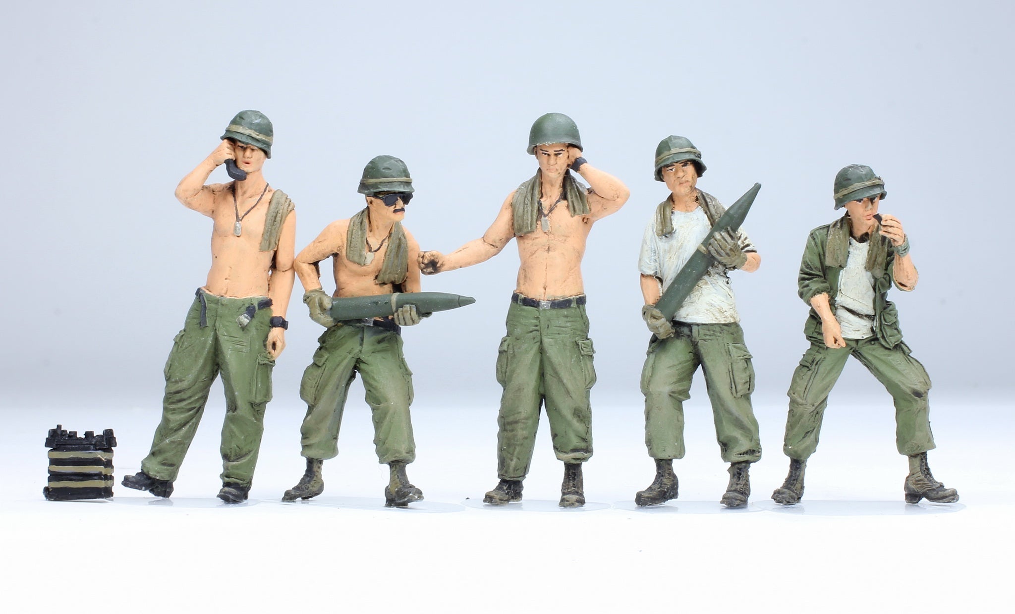 1/35 Vietnam War US Howitzer Crew Set – ProPainted Artillery Figures ...