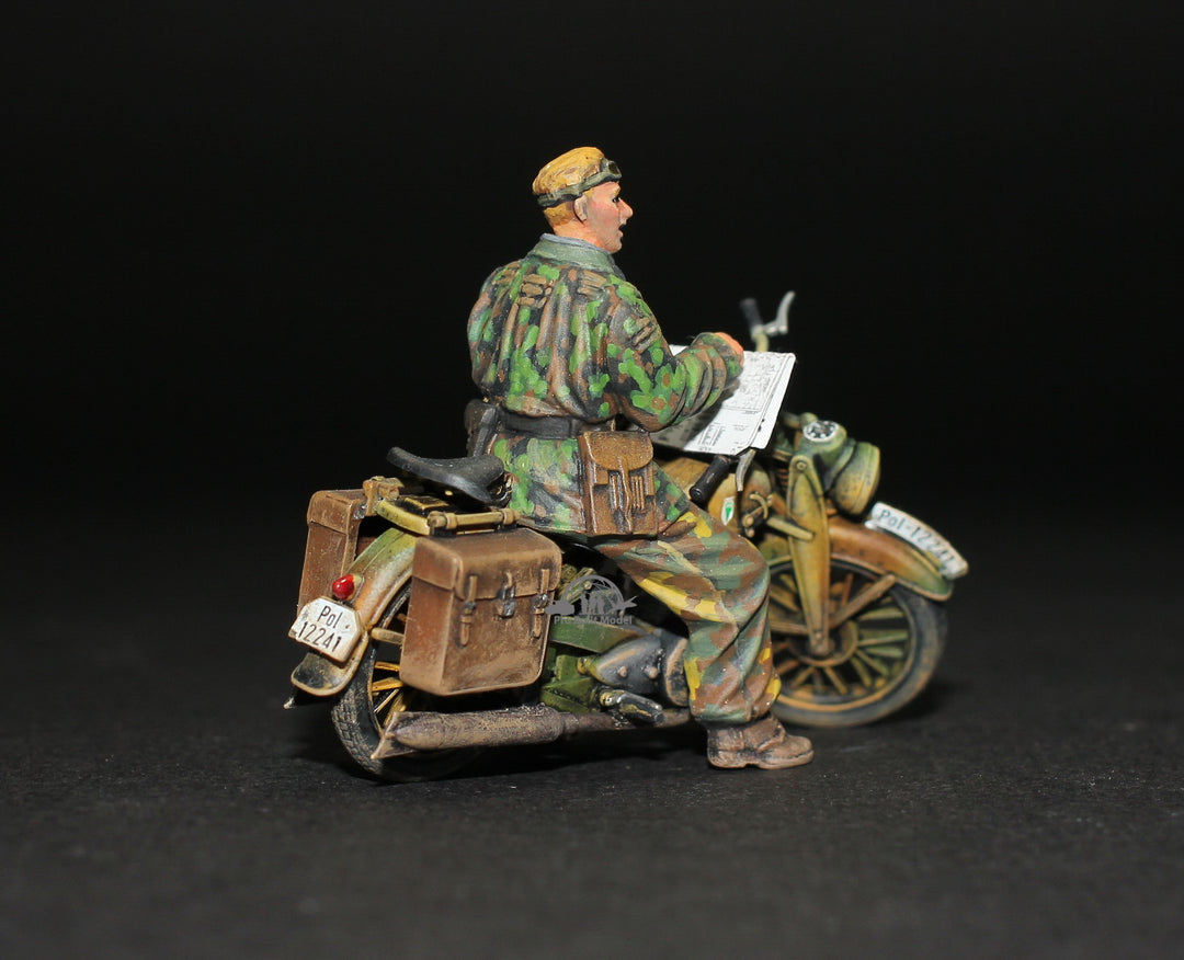Garrison Miniatures WW2 German Motorcycle Set (x6) – 28mm / 1/56 Scale – Unpainted For Wargaming